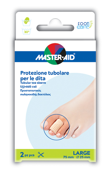 PROTEZIONE TUBOLARE IN GEL MASTER-AID FOOTCARE ELASTICIZZATO LARGE 7,5 CM 20 MM 2 PEZZI C5 - farmanauta.it