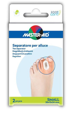 SEPARATORE DITA IN GEL MASTER-AID FOOTCARE PER ALLUCE SMALL 2 PEZZI D1 - farmanauta.it
