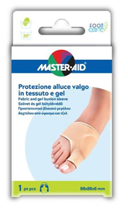 PROTEZIONE IN GEL E TESSUTO MASTER-AID FOOTCARE PER ALLUCE VALGO 1 PEZZO D5 - farmanauta.it