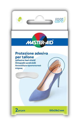 PROTEZIONE ADESIVA MASTER-AID FOOTCARE TRASPARENTE TALLONE 2 PEZZI A4 - farmanauta.it
