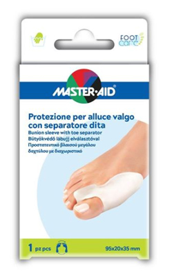 PROTEZIONE MASTER-AID FOOTCARE PER ALLUCE VALGO CON SEPARATORE DITA INTEGRATO 1 PEZZO D9 - farmanauta.it