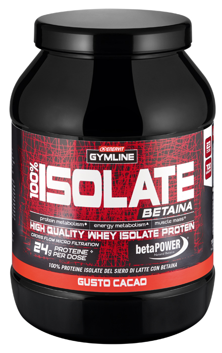 GYMLINE 100% WHEY ISOLATE CACAO 900 G - farmanauta.it