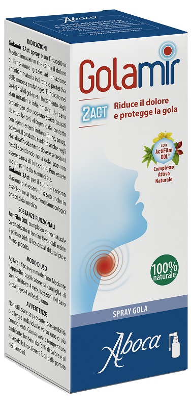 GOLAMIR 2ACT SPRAY 30 ML NO ALCOOL ADULTI E BAMBINI DA UN ANNO DI ETA' - farmanauta.it