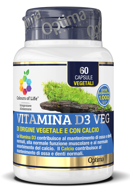 COLOURS OF LIFE VITAMINA D3 VEG 60 CAPSULE 500 MG - farmanauta.it
