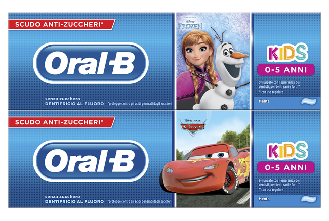 ORALB DENTIFRICIO KIDS FROZEN&CARS 0-5 ANNI 75 ML - farmanauta.it