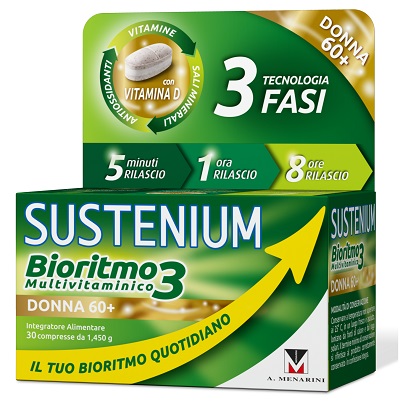 SUSTENIUM BIORITMO3 DONNA 60+ 30 COMPRESSE - farmanauta.it