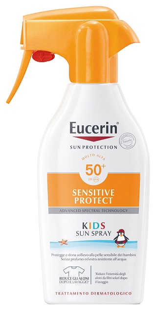 EUCERIN SUN PROTECTION SPF 50+ SENSITIVE PROTECT KIDS SUN SPRAY 300 ML - farmanauta.it