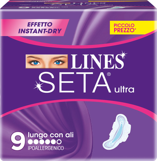 LINES SETA ULTRA ASSORBENTI LUNGHI 9 PEZZI - farmanauta.it