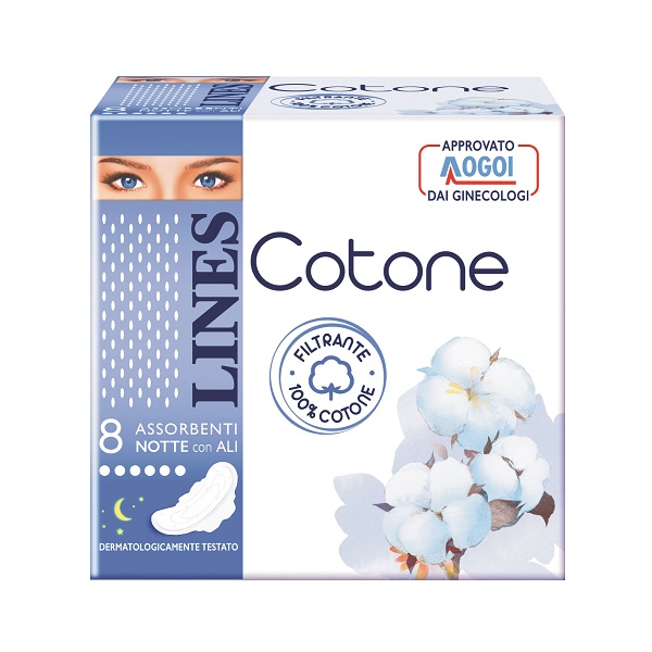 LINES COTONE ULTRA NOTTE 8 PEZZI - farmanauta.it