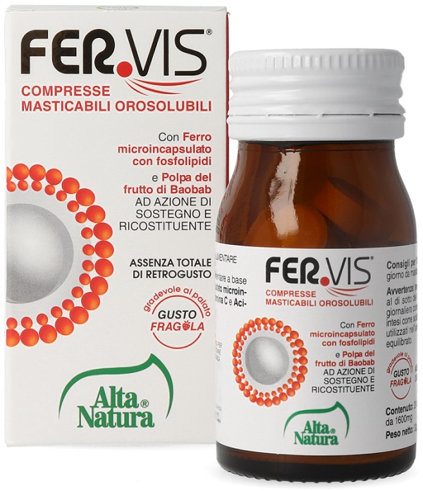 FERVIS 20 COMPRESSE MASTICABILI OROSOLUBILI - farmanauta.it