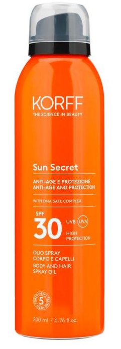 KORFF SUN SECRET OLIO SPRAY CORPO/CAPELLI SPF30 - farmanauta.it