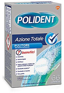 POLIDENT AZIONE TOTALE 66 COMPRESSE PULITORE PER PROTESI QUOTIDIANO - farmanauta.it
