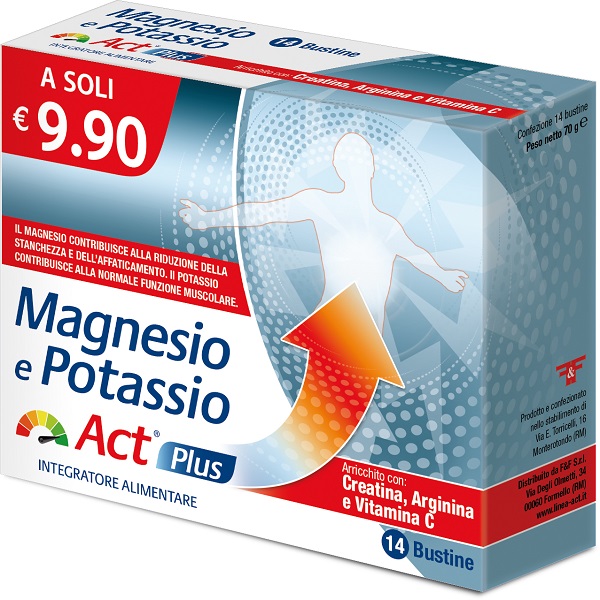 MAGNESIO E POTASSIO ACT PLUS 14 BUSTINE - farmanauta.it