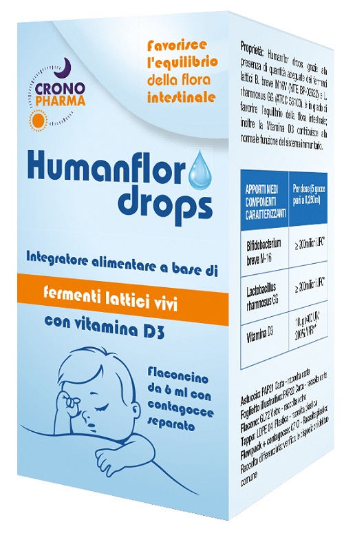 HUMANFLOR BABY DROPS 1 FLACONCINO 6 ML - farmanauta.it