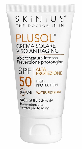 PLUSOL CREMA SOLARE VISO SPF50 50 ML - farmanauta.it