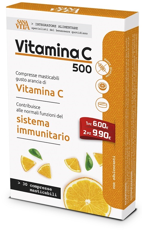 SANAVITA VITAMINA C MASTICABILE 30 COMPRESSE - farmanauta.it