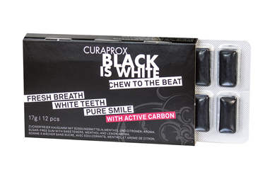 CURAPROX BLACK IS WHITE TO GO CHEWING GUM SLEEVE 12 PEZZI - farmanauta.it
