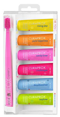 CURAPROX BE YOU MIXED SET 6 DENTIFRICI DA 10 ML + 1 SPAZZOLINO CS 5460 - farmanauta.it