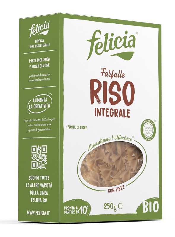 FELICIA FARFALLE RISO INTEGRALE 250 G - farmanauta.it