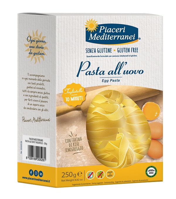 PIACERI MEDITERRANEI TAGLIATELLE UOVO 250 G - farmanauta.it