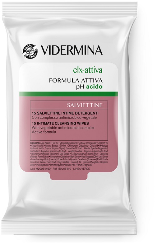 VIDERMINA CLX ATTIVA 15 SALVIETTE INTIME DETERGENTI - farmanauta.it