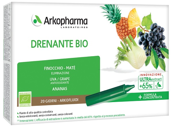ARKOFLUIDI ULTRA SUONI DRENANTE BIO 20 FIALE - farmanauta.it