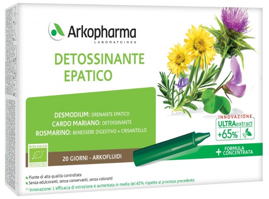 ARKOFLUIDI ULTRA SUONI DETOSSINANTE EPATICO 20 FIALE - farmanauta.it