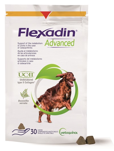FLEXADIN ADVANCED 30 TAVOLETTE APPETIBILI MASTICABILI PER CANI - farmanauta.it