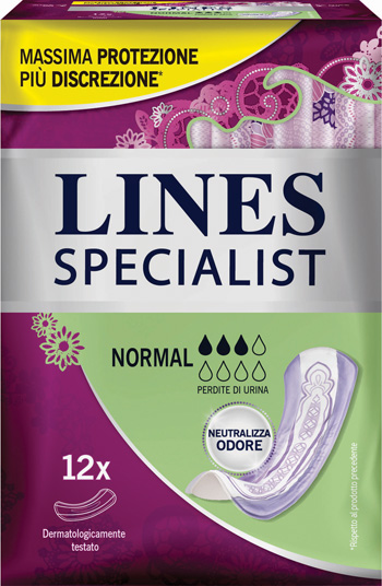 LINES SPECIALIST PANNOLONE NORMAL FARMA 12 PEZZI - farmanauta.it