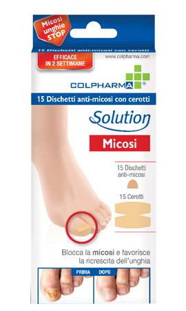 DISCHETTO ANTIMICOSI CON CEROTTO COLPHARMA 15 PEZZI - farmanauta.it