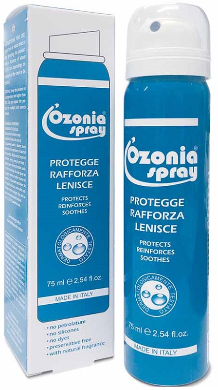 OZONIA SPRAY A BASE DI OLIO OZONIZZATO PER CUTE E MUCOSE ARROSSATE INFIAMMATE DISTROFICHE SENSIBILI 75 ML - farmanauta.it