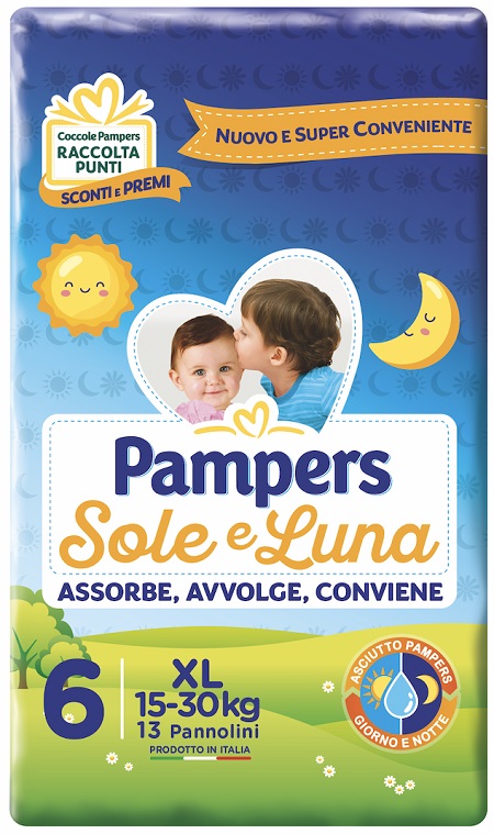 PAMPERS SOLE E LUNA XL 13 PEZZI - farmanauta.it