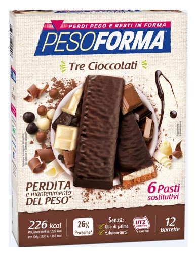 PESOFORMA BARR 3 CIOCCOLATI 372 G - farmanauta.it