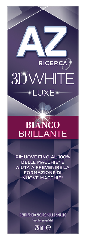 AZ DENT 3D WHITE LUXE BIANCO BRILLANTE 75 ML - farmanauta.it