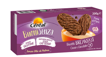 CEREAL BUONI SENZA BISCOTTI BREAKFAST CACAO E CIOCCOLATO 200 G - farmanauta.it