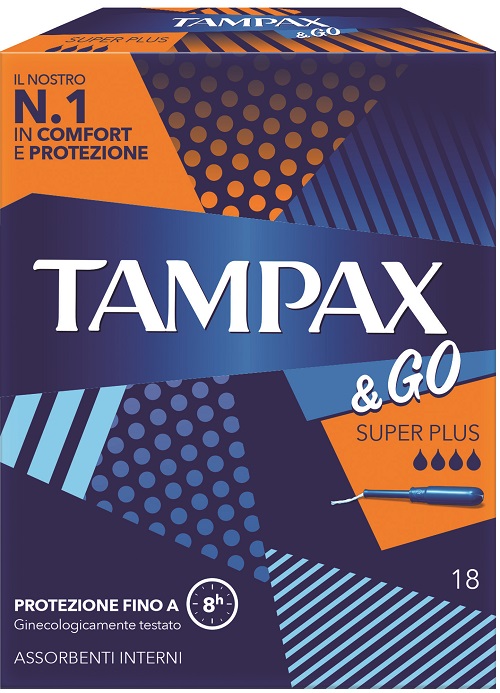 TAMPAX &GO ASSORBENTE INTERNO SUPER PLUS 18 PEZZI - farmanauta.it