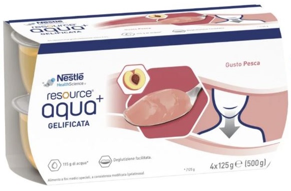 RESOURCE AQUA ACQUA GELIFICATA+PEACH CUP 6 4X125 G - farmanauta.it
