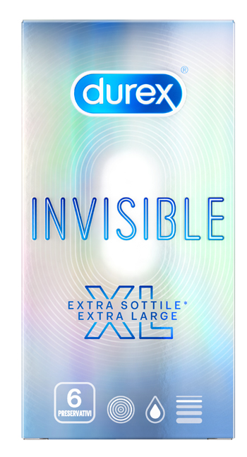 PROFILATTICO DUREX INVISIBLE XL 6 PEZZI - farmanauta.it