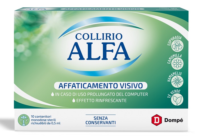 COLLIRIO ALFA AFFATICAMENTO VISIVO 10 PEZZI MONODOSE - farmanauta.it