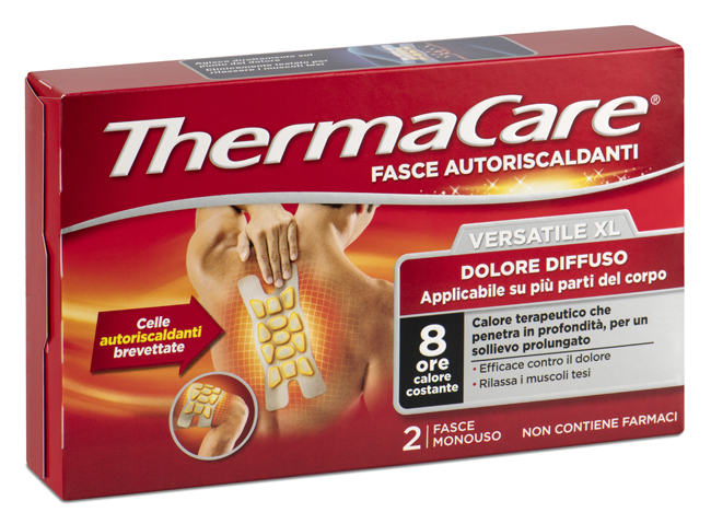 FASCIA AUTORISCALDANTE VERSATILE THERMACARE XL 2 PEZZI - farmanauta.it