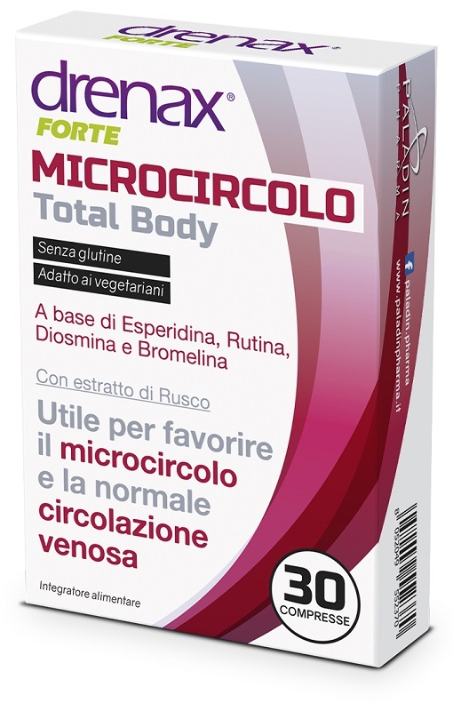 DRENAX FORTE MICROCIRCOLO TOTAL BODY 30 COMPRESSE - farmanauta.it