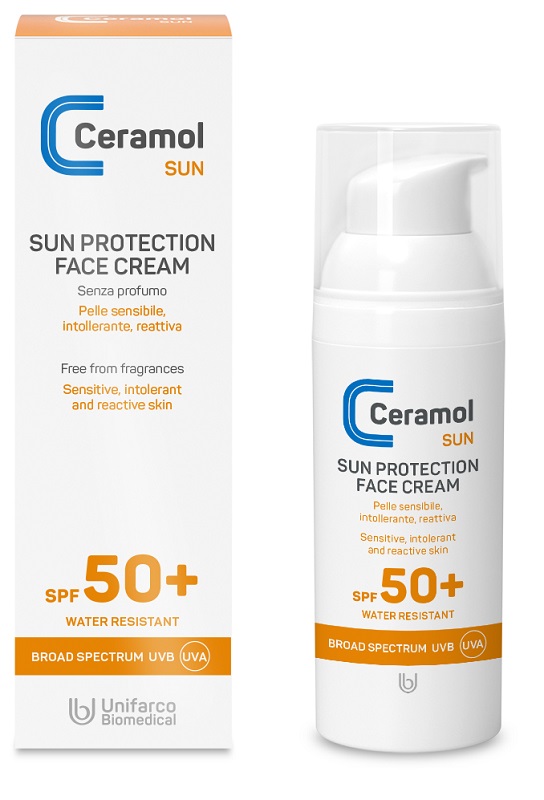 CERAMOL SUN PROTECTION FACE CREAM SPF50+ 50 ML - farmanauta.it