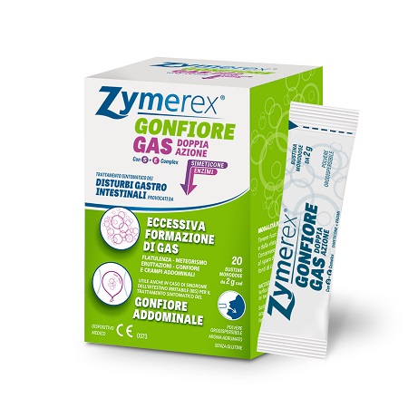 ZYMEREX GAS DOPPIA AZIONE CON S+E COMPLEX 20 BUSTINE MONODOSE DA 2 G - farmanauta.it