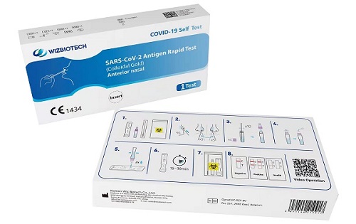 WIZBIOTECH SARS-COV-2 ANTIGEN RAPID TEST COLLOIDAL GOLD ANTERIOR NASAL SELF TEST 1 PEZZO - farmanauta.it