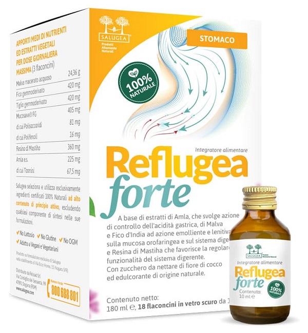 SALUGEA REFLUGEA FORTE 18 FLACONCINI DA 10 ML - farmanauta.it