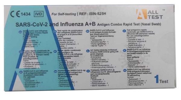 TEST ANTIGENICO RAPIDO COVID-19 ALLTEST AUTODIAGNOSTICO DETERMINAZIONE QUALITATIVA ANTIGENI SARS-COV-2 E INFLUENZA A+B IN TAMPONI NASALI MEDIANTE IMMUNOCROMATOGRAFIA - farmanauta.it