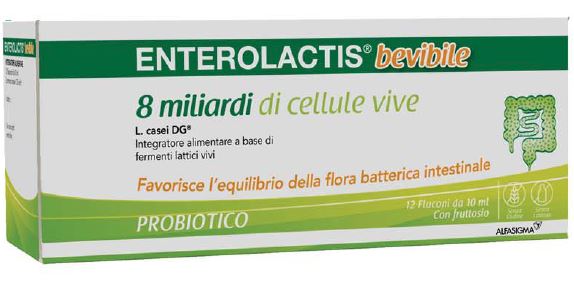 ENTEROLACTIS BEVIBILE 12 FLACONCINI X 10 ML - farmanauta.it