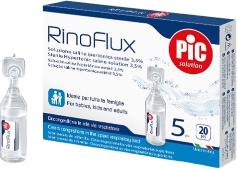 RINOFLUX SOLUZIONE IPERTONICA NASALE PIC 20 FIALE 5 ML - farmanauta.it