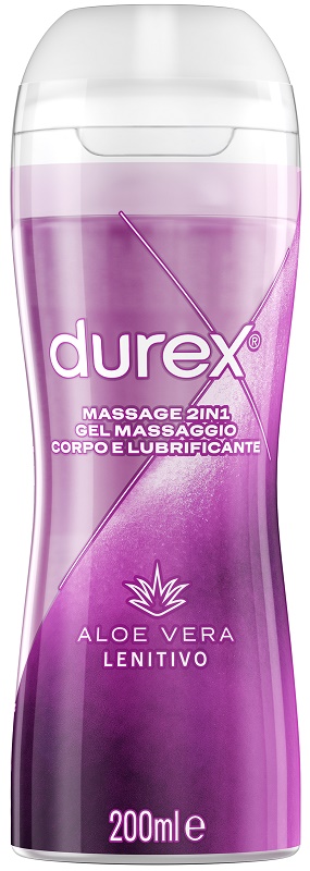DUREX MASSAGE 2 IN 1 GEL MASSAGGIO CORPO E LUBRIFICANTE ALOE VERA 200 ML - farmanauta.it
