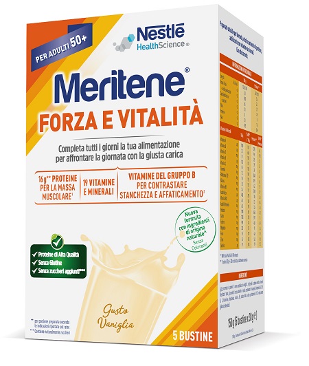 MERITENE FORZA E VITALITA' VANIGLIA 5 BUSTINE DA 30 G - farmanauta.it